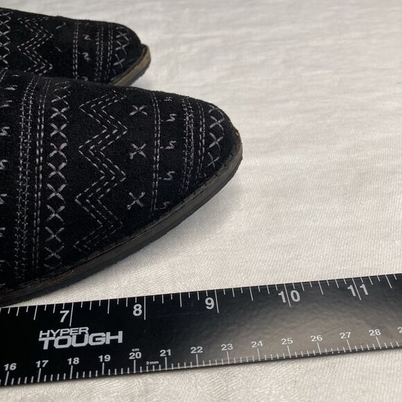 Matisse Booties Sz 9.5 M Women Amuse Society Ankle Black Geometric Whimsigoth - Picture 8 of 10